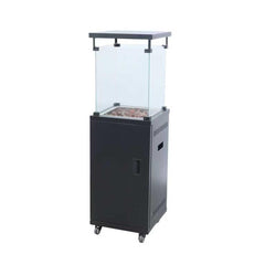 Perfetto Square Fire Pit With Glass View | PRFOD4