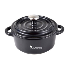 Masterpro Mini Round Casserole 12.9X9.8X4.4/7.1Cm Stoneware W/Lid Cook & Share | BGMP-10204