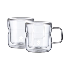 Masterpro Set 2pcs Double Wall Borosilicate Glass Mugs 150ml | BGMP-20208