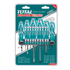 طقم مفكات 18 قطعة Total