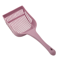 Cat Litter Shovel - Durable Plastic Scoop with Handle for Easy Cleaning - mauve