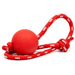 Rope Ball Dog Toy - Red - Medium Small | PET-RBT-RED02