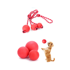Rope Ball Dog Toy - Red - Small | PET-RBT-RED01