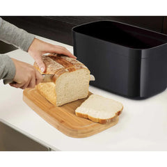 Joseph Joseph Bread Bin with cutting board ,Black | 81103