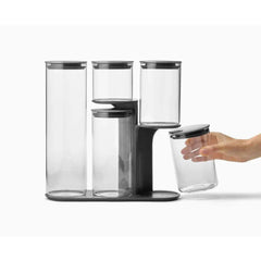 مجموعة حاويات تخزين من الفولاذ المقاوم للصدأ من جوزيف جوزيف بوديوم | 95035