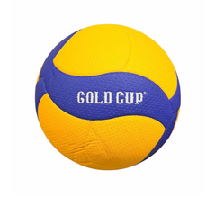 Gold Cup Volleyball for Indoor-Outdoor Size 5 - Purple & Yellow