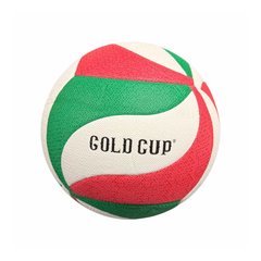 Gold Cup Volleyball for Indoor-Outdoor Size 5 White,Green & Red