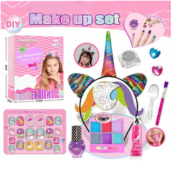 DIY Hair Decoration & Makeup Set – Unicorn Styling & Press-On Nails Kit | L5306