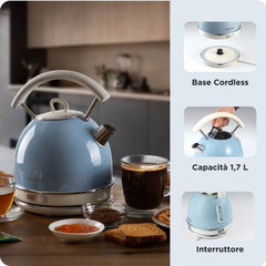 Ariete Vintage Kettle 1.7L 2200W - Blue | 2877/15-05