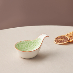 Karaca Floral Green 10cm Drop Snack and Sauce Bowl | 153.03.08.2999