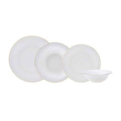 Karaca Fine Pearl Diana Gold 24-Piece Dinner Set for 6 People | 153.03.06.5020