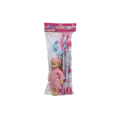 دمية ممرضة طفل مع زي طبي - فستان طبيبة وقبعة وردية | 8866-13