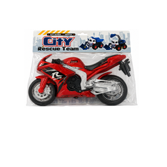 Racing Motorcycle Toy – Red Friction Power Sports Bike | 8822-1