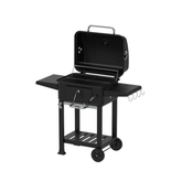 Zilan Outdoor Charcoal Grill with Chrome Steel Grid, Built-in Thermometer & Wheels – 54×42.5 cm Cooking Surface | ZLN3574