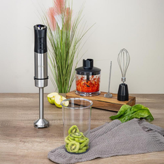 Zilan 5-in-1 Vertical Mixer, 1200W Power, 12-Speed Settings, Turbo Function, Digital Display – Stainless Steel | ZLN3939