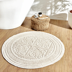 Karaca Home Vio Ecru Round 100x100cm Doormat | 200.22.02.0015