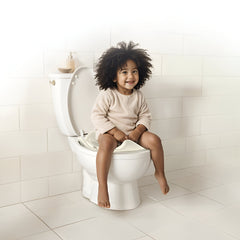 Baby Toilet Training Seat with Anti-Slip Base – Secure Toddler Potty Seat – Beige