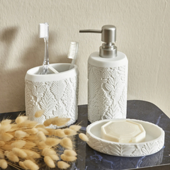 Karaca Home Maia 3-Piece White Bathroom Accessory Set | 153.09.01.5205