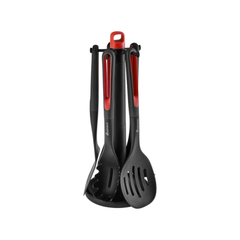 Karaca Marco Red 6-Piece Stand Serving Set | 153.03.08.4384
