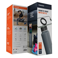 Porodo Lifestyle Magnetic Mount Water Bottle (1L) - Grey | PD-LFST134-GY
