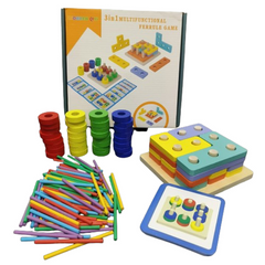 Wooden QIYI 3-in-1 Multifunctional Ferrule Game | 88-23