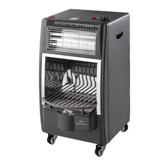 Queen Chef Gas & Electric Heater, 2.5/3.8KW, 3 Quartz Tubes – Black | N04