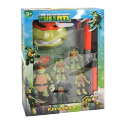 TMNT Action Figure & Weapon Set – Michelangelo Turtle with Launcher & Accessories | A6-1/2/3/4