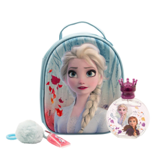 Frozen 3D Zip Case Gift Set - EDT 100ml + Lip Gloss with Pompom Charm | P008588