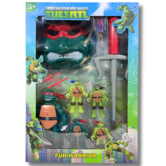 TMNT Action Figure & Weapon Set – Raphael Turtle with Launcher & Accessories | A6-1/2/3/4