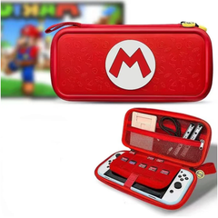 3D Pattern Deluxe Hard Protective Carrying Bag for Nintendo Switch - Super Mario Red
