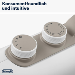 De’Longhi Fan Heater, Metal, 2000W Max - Vertical & Horizontal Position | DEL-HFS70B20WH