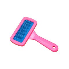 Pet King Pet Grooming Brush with Comb - For Big Dogs & Long-Haired Pets - Blue & Pink
