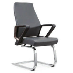 Valencia Visitor Chair ,Black Leather | DZY-C605 (310)