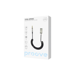 Proove Steel Spring Bluetooth Type-C to 3.5mm AUX Cable - Black | ACSS00005201