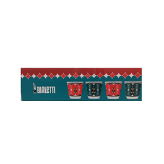 Bialetti Bicchld25 Set of 4 Glasses - 2 Red + 2 Green