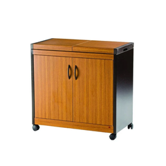 Hostess Connoisseur Hostess Trolley Full Doors Teak Finish | HL6232LB