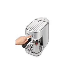 Sage Bambino Plus Compact Espresso Machine - Brushed Stainless Steel / Black Truffle