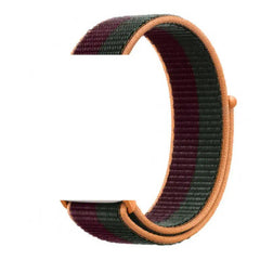 Green Lion Woven Nylon Sport Loop Watch Strap ,Cherry & Pine Green| GNNSWS45CYPGN