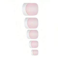 Luna Short French Nails, Pink & White | LU34021,LU30580