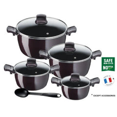 Tefal Resist Intense 9 pc set stewpots 18/22/26/30 cm + spoon | D5229183