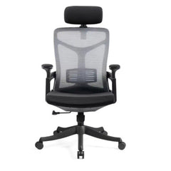 Valencia High Back Chair ,Black Headrest Grey Back Black Seat | HS-115A (120)