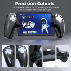 Lucky Fox PlayStation Portal Crystal Case — Transparent Black Protective Cover | PS Portal