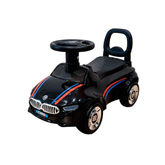 Kids Ride-On Push Car with Steering Wheel & Backrest – Black | AL518