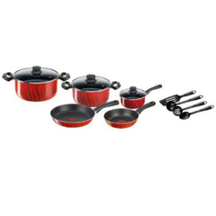 Tefal Tempo Flamme 12 pc set saucepan 16 cm+lid, stewpots 22/26 cm+lids, frypans 20/26 cm, spoon, ladle, slotted ladle, spatula 01LT | C3079282