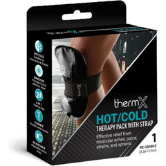 ThermX Hot/cold Pack Reusable Black With Suppport Strap - 26.3 X 15.5cm | MX79301