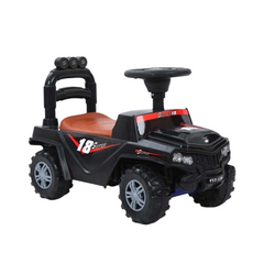 Kids Ride-On Jeep Style Push Car with Steering Wheel & Backrest – Black | THL-9601/BK