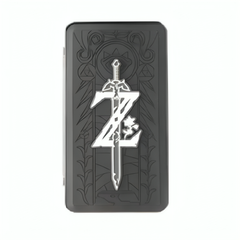 3D Pattern Game Card Case for Nintendo Switch with 24 Game Card Slots and 24 Micro SD Card Slots - Zelda Grey