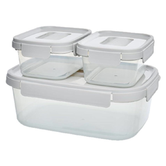 LocknLock Nestopia 3-Piece Set: 2 × 500ml (LTN320) + 1 × 2.7L (LTN350) | LLTN350S3