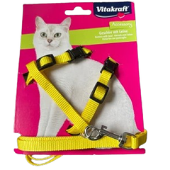 Vitakraft Cat Harness with Leash - Yellow | 200840