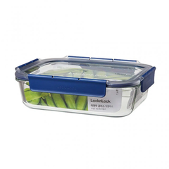 LocknLock Topclass Square Leak Proof Heat Resistant Glass Food Storage Container 1.6L | LLBG454